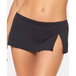 Bleu by Rod Beattie Womens Slit Swim Skirt Black Size 14 NWT